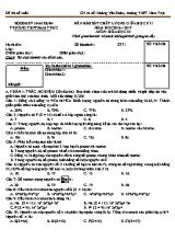 Đề khảo sát chất lượng giữa hoc ki I năm học 2016  2017 môn Hoa hoc 10 - Trường THPT Nam Trực
